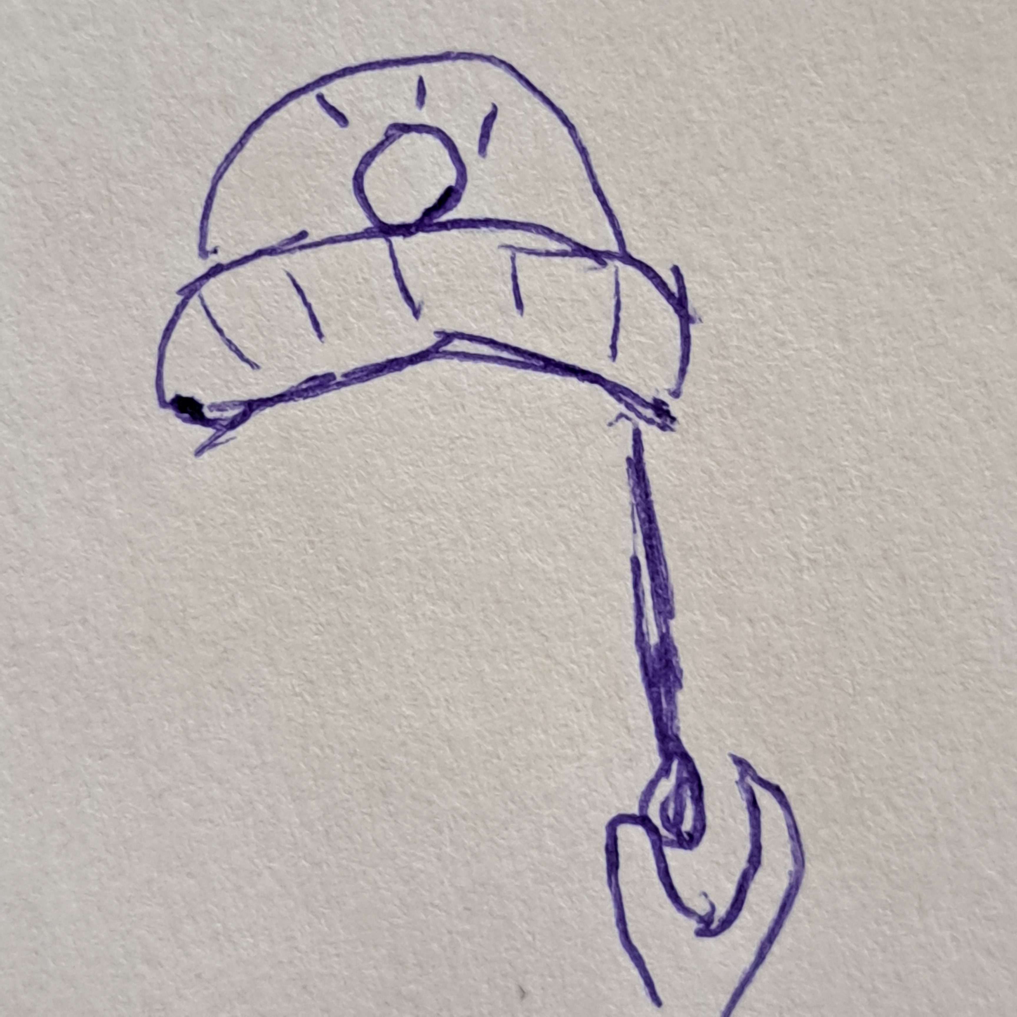 squeeze ball like the kid's hats with ears that pop up