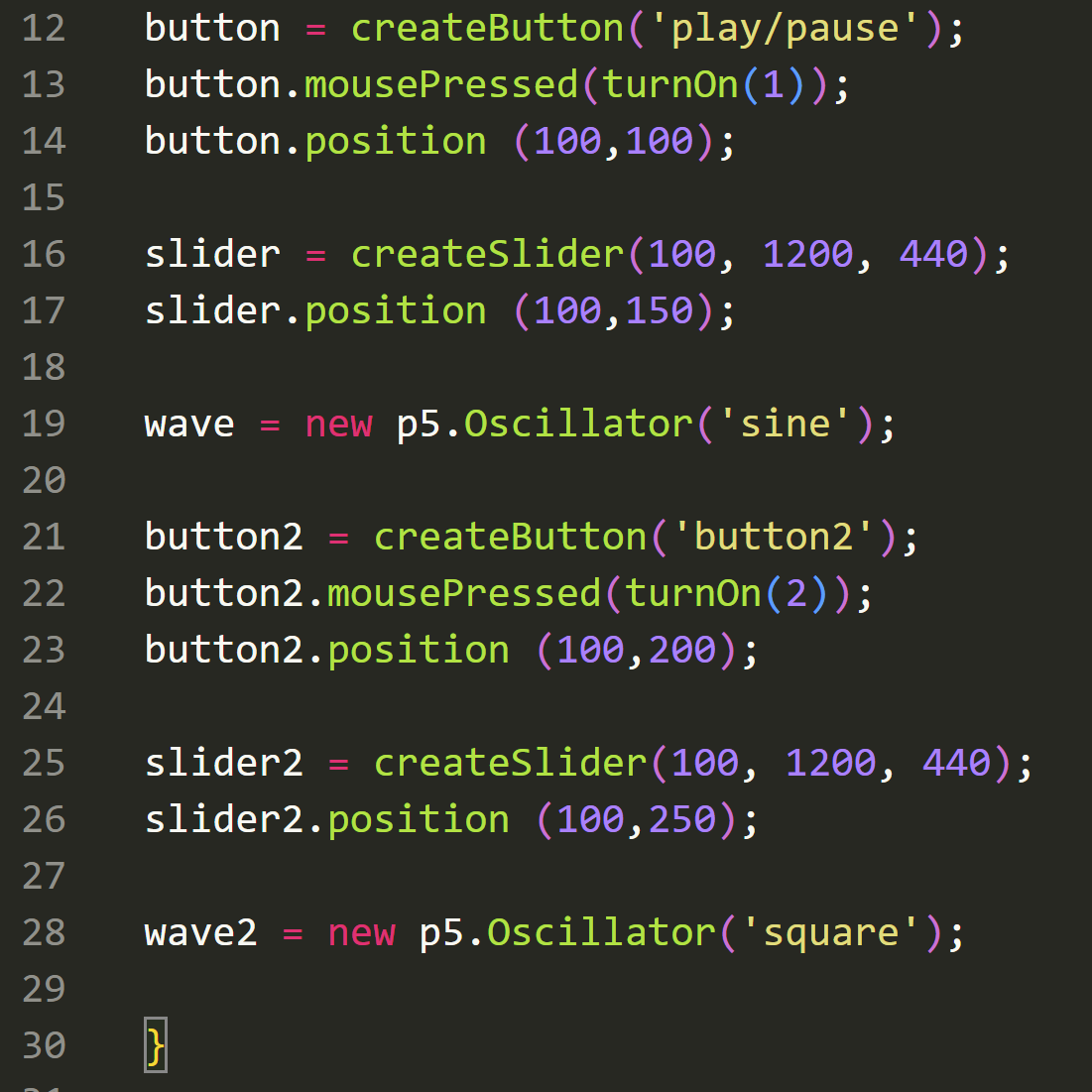 I wanted to make multiple waves that could be played at once but it doesn't work