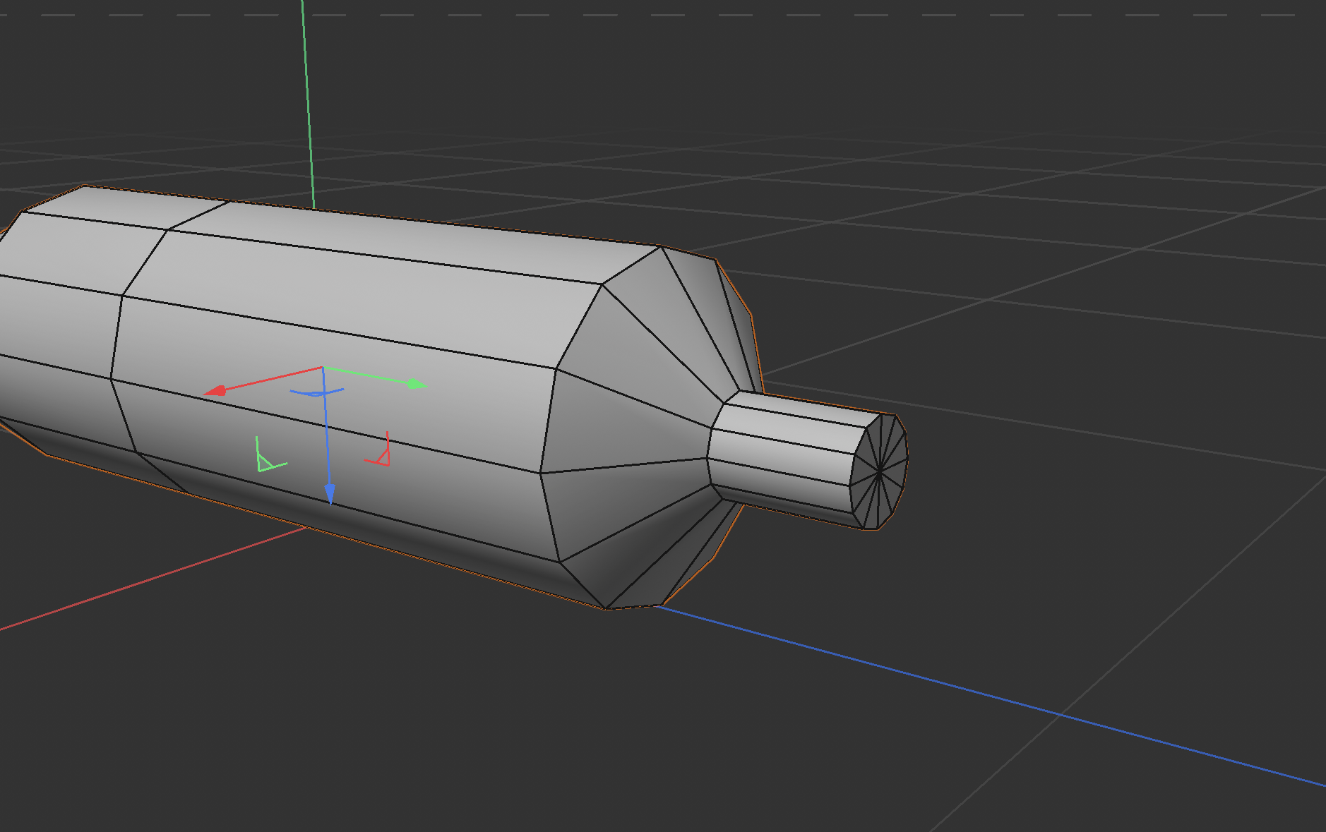 scale faces at other end to match object 2 proportions